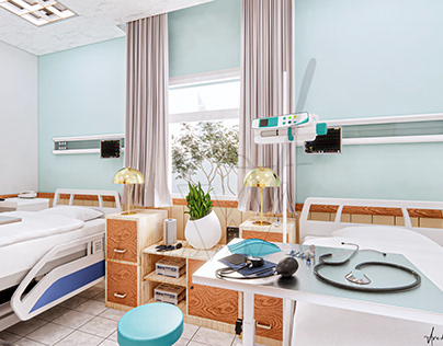 Design intérieur chambre type hôpital ⛨🏥