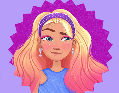 Brand character in Barbie style