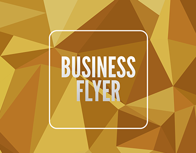 Polygonal Business Flyer - Golden
