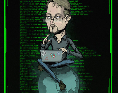 Edward Snowden cartoon