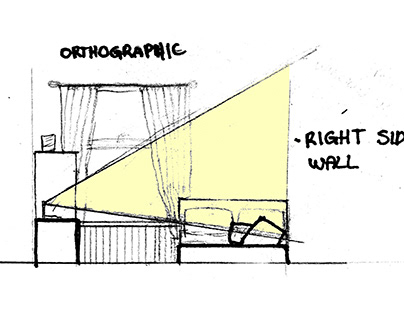 Orthographic drawing of the room.