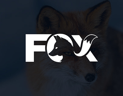 Fox logo design template.