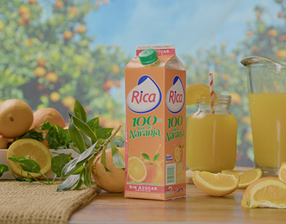 Advertising piece for orange juice