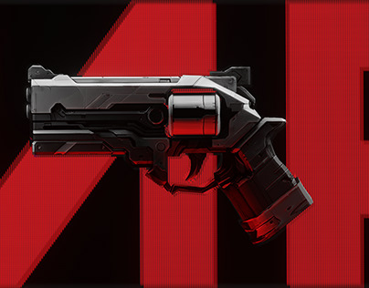 Project thumbnail - 3D concept art of sci-fi hand cannon - Painted