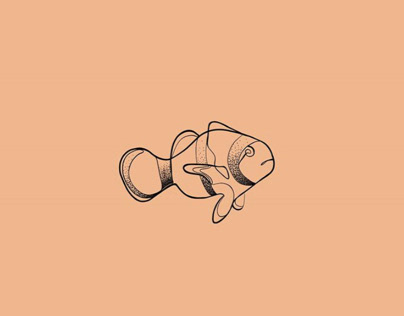 Clownfish ( Nemo ) one line art