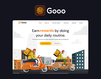 Gooo - Move-to-earn concept landing page