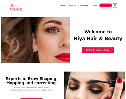 Beauty and Makeup Saloon Website (Riya Hair & Beauty)