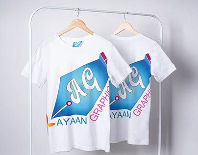 T-Shirt with Logo-Mockup for Ayaan Graphics
