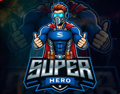 Superhero Mascot Esports logo