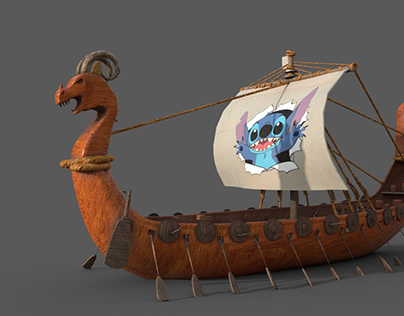 Viking Ship render