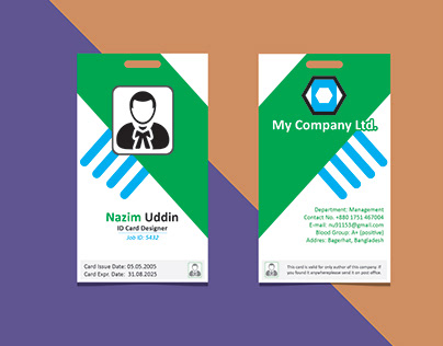 Office ID Card Design for Company