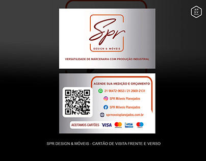 SPR Design e Móveis - cartão de visita frente e verso