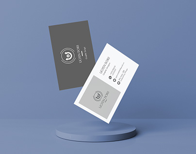 Gray business card with different mockup