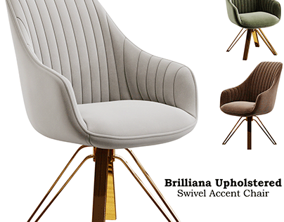 Brilliana Upholstered Swivel Accent Chair