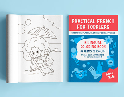 Bilingual Coloring Book | Practical French for Toddlers