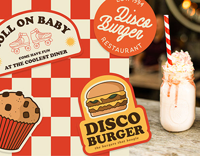 Disco Burger - Vintage Fast Food Branding