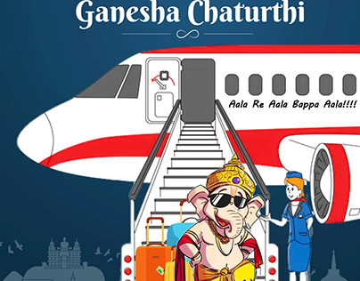 ganesh chaturti with travel concept