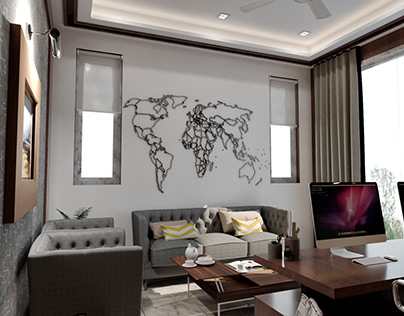 3D Interior Rendering Design for Office Worklife