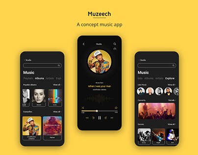 Muzeech- A concept music app
