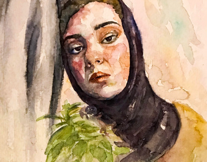 Watercolor self portrait