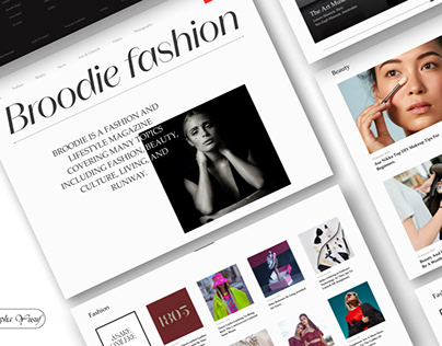 Broodie Fashion Magazie UI Design