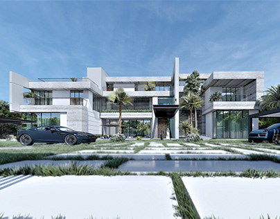 Exterior & Landscape Design For S.B.A.M Villa,alain,UAE