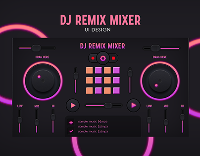 DJ Remix Mixer App Ui Design