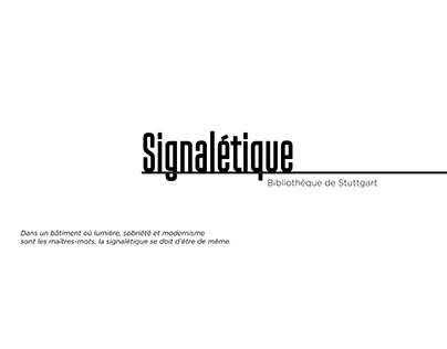 Signalétique - Bibliothèque de Stuttgart