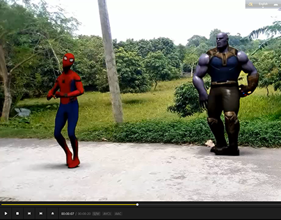 thanos dance with spiderman