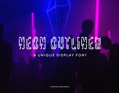 Neon Outlined Display Font