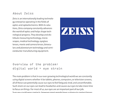 Personal Project: ZEISS Digital Lenses