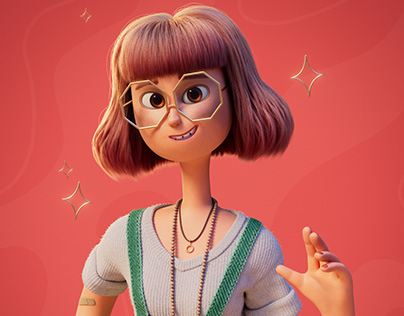 Cartoon Girl 3D Character