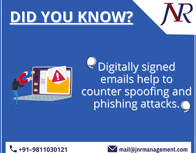 Digitally signed emails help to counter spoofing