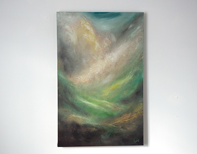 Abstract oil painting "Enchanted Valley"
