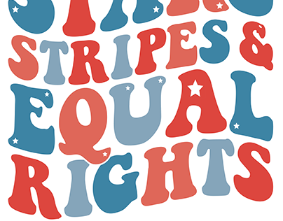 stars stripes and equal rights t-shirt design