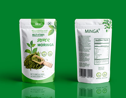 Moringa pouch packaging