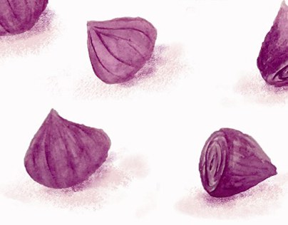 Red Onion Watercolor Painting
