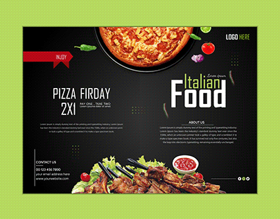 Fast food BI-fold brochure design.