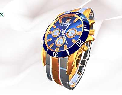 Rolex watch 3d product shot