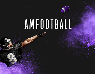 Landing page for american football school