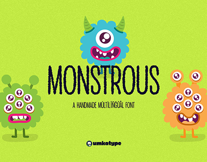 Monstrous - Cute Eroded Font