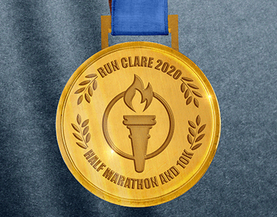 Medal design for Run Clare 2020