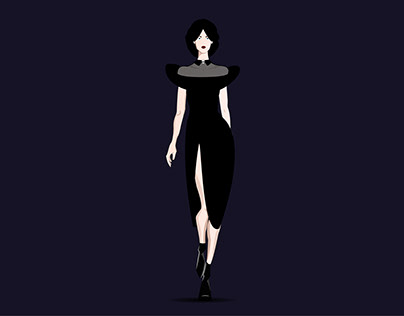 Эскиз платье в Adobe Illustrator