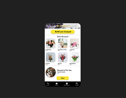 Mobile App design for La floreria (The flower shop)