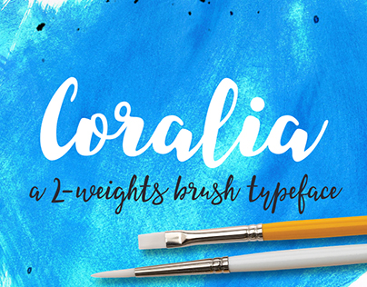 Coralia - a 2-weights brush typeface