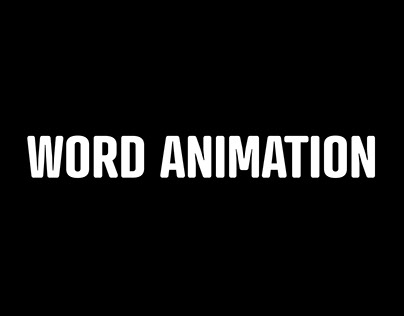 Word Animation - After Effects