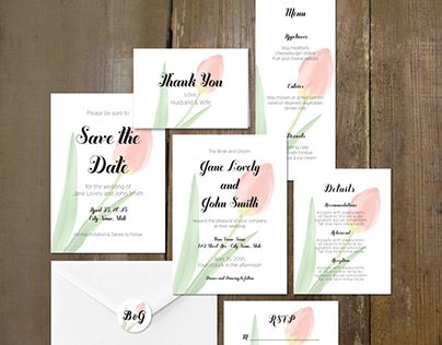 "Delicate" Wedding Stationery Suite