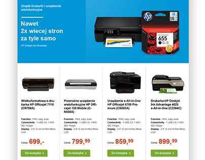 Marketing ecommerce site for HP
