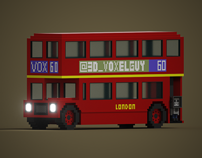 Voxel London City Retro Bus