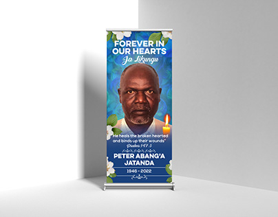 Funeral Event Roll Up Banner Design